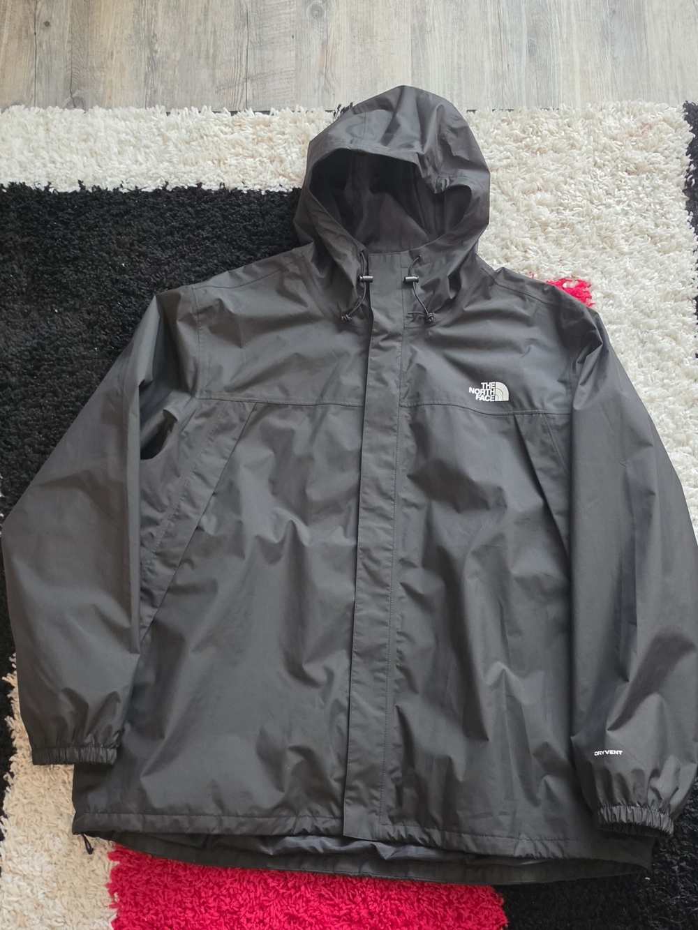 The North Face Black Men's Waterproof Hooded Rain Jacket